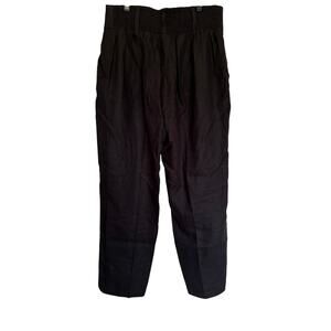 MASAI Black Crop Linen Pants